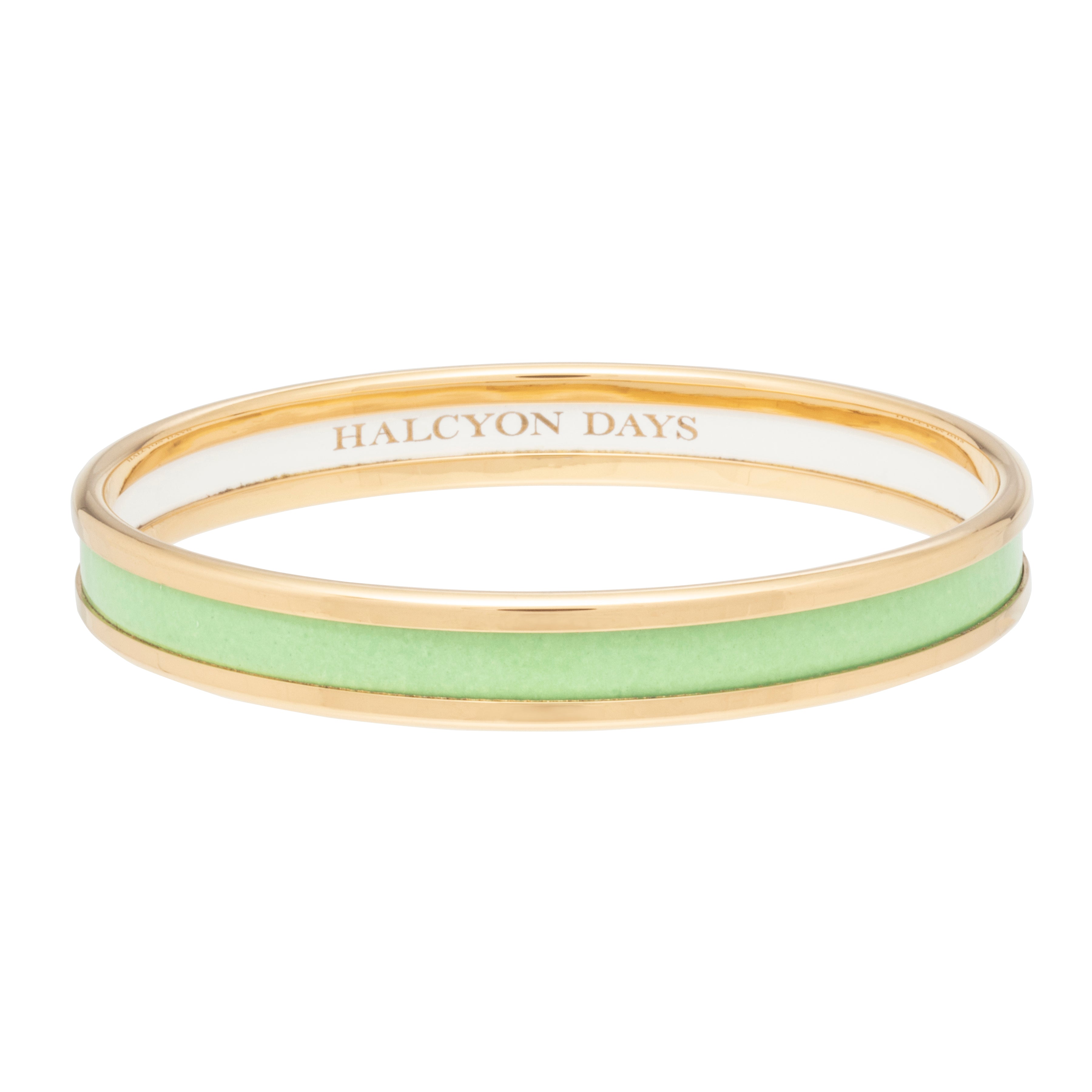 Skinny Meadow & Gold Enamel Bangle | Halcyon Days