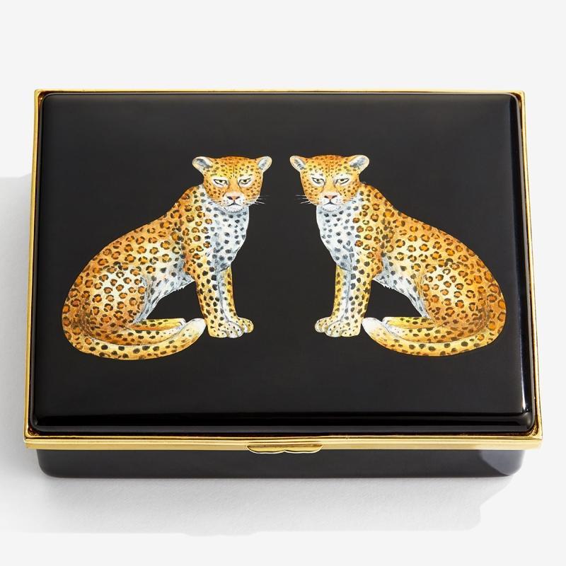 Halcyon Days Enamel Sleepy shops Kitty Cat Trinket Pill Box