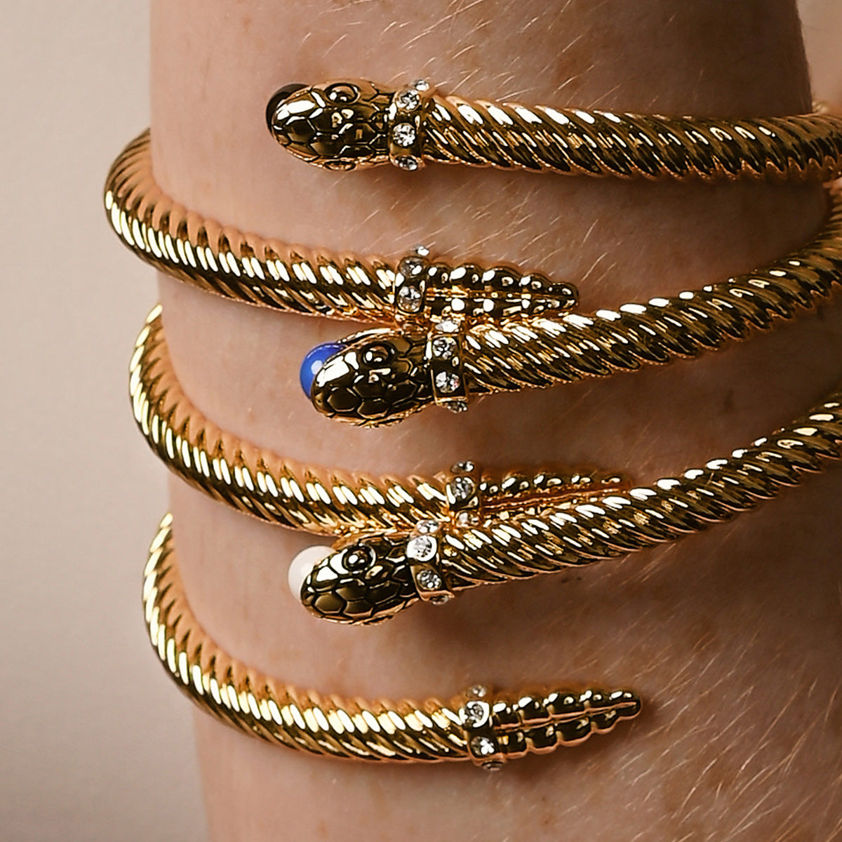 Snake bangles clearance gold